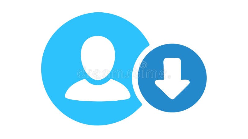 User Download Icon: Profile Data Transfer Account Backup, vector design Generative AI royalty free illustration