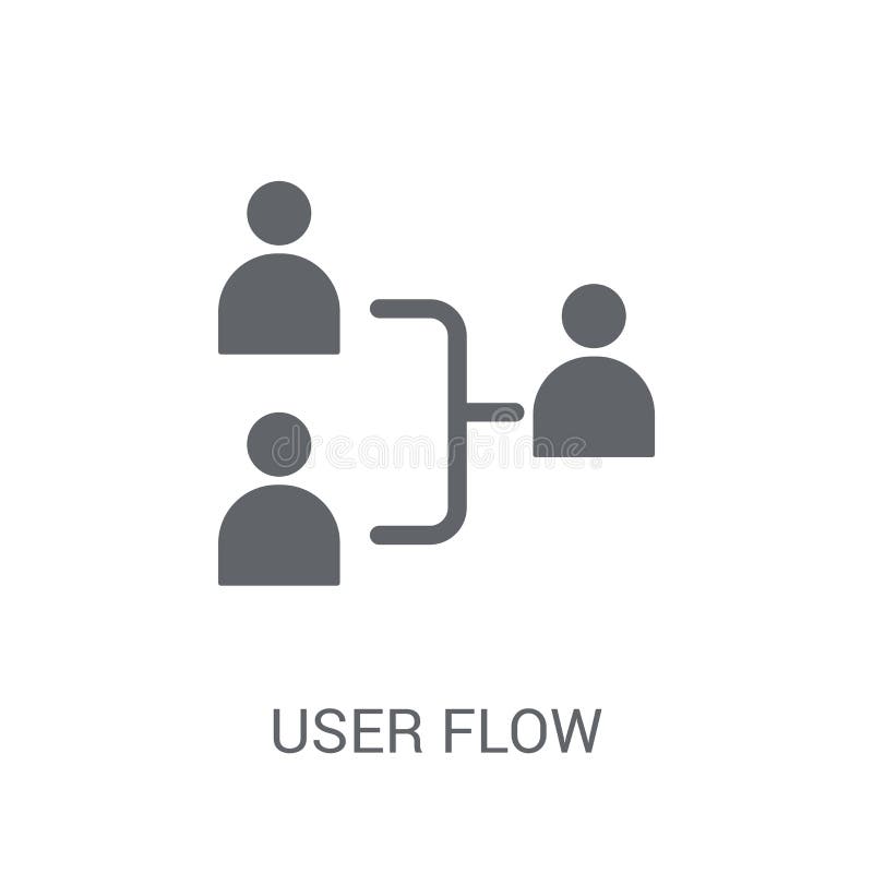 User flow icon. Trendy User flow logo concept on white background from Technology collection stock illustration User flow icon. Trendy User flow logo concept on white background from Technology collection stock illustration