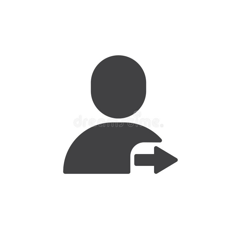 User forward icon vector stock illustration