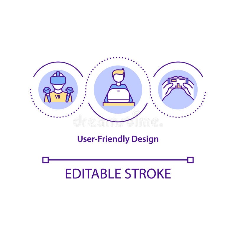 User friendly design concept icon royalty free illustration