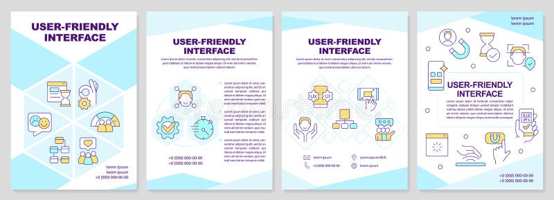 User Friendly Interface Brochure Template Stock Vector Illustration User Friendly Interface Brochure Template Stock Vector Illustration