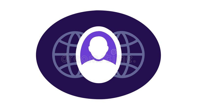 User Global Account Profile Icon, for International Access, vector design Generative AI vector illustration