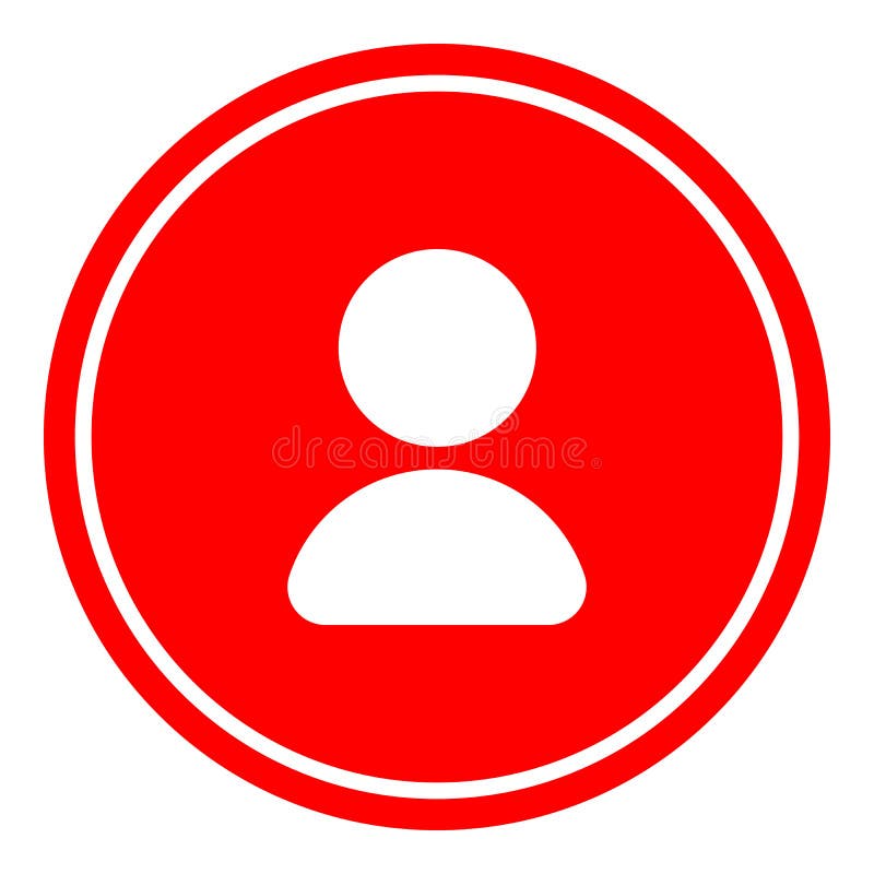 User Icon Vector Illustration on Red Background Stock Vector - Illustration  of avatar, human: 131450790