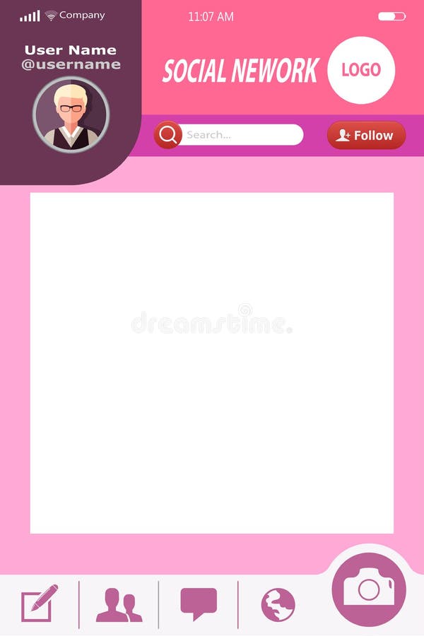 User interface. Mobile App template. Background for mobile connection with icons social media application. Digital stock illustration User interface. Mobile App template. Background for mobile connection with icons social media application. Digital stock illustration