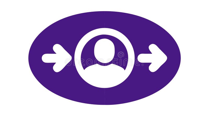 User Migration Icon: Profile Transfer Account Mobility, vector design Generative AI royalty free illustration