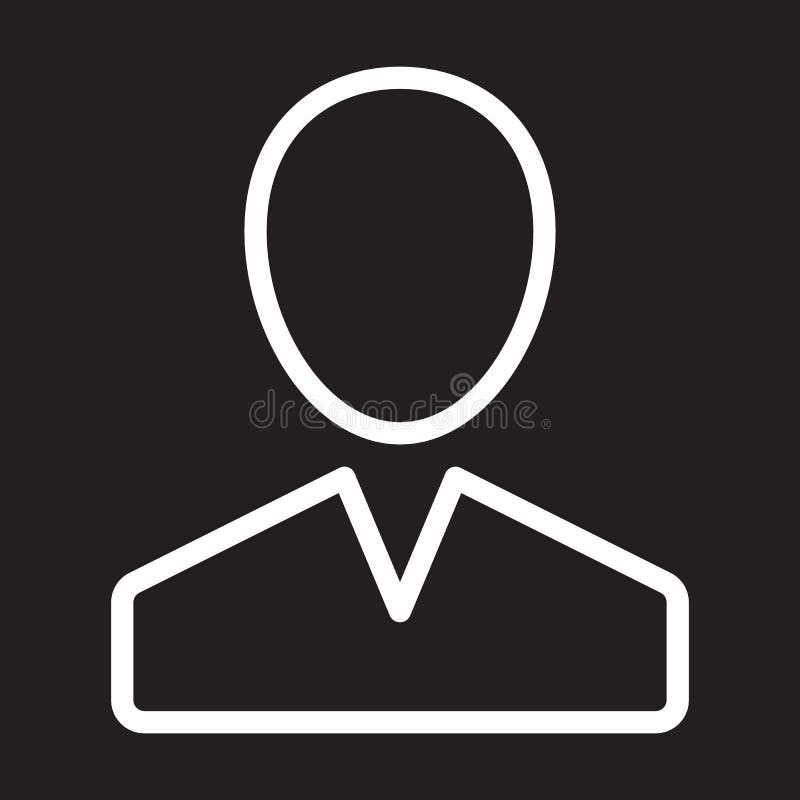 User, Person Line Icon, Outline Vector Sign, Linear Style Pictogram Isolated on White. Stock