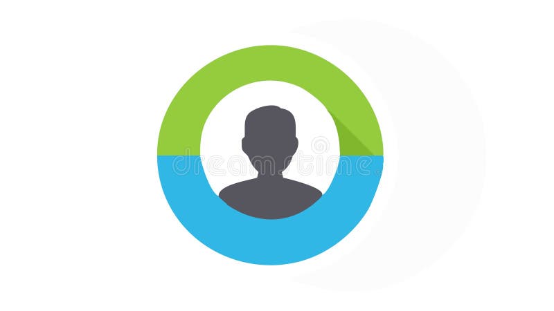 User profile icon in circle, representing account or avatar, vector design Generative AI royalty free illustration