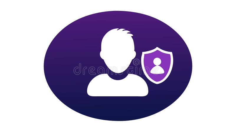 User Profile with Lock Icon: Account Security Privacy Symbol, vector design Generative AI royalty free illustration