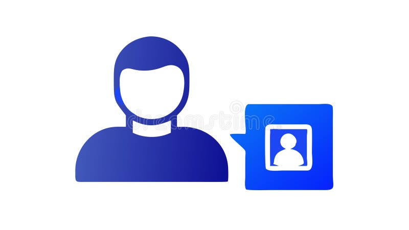 User Profile with Photo Icon Outline for Account, vector design Generative AI vector illustration