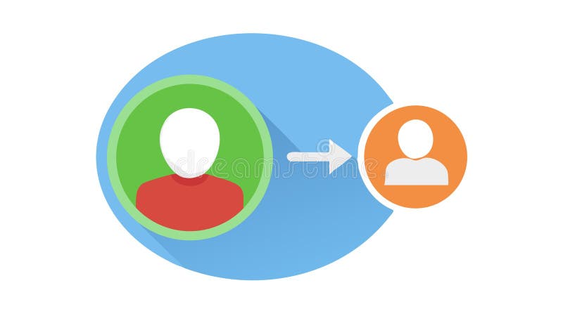 User Profile Transfer Vector Graphic, Account Migration Icon, vector design Generative AI royalty free illustration