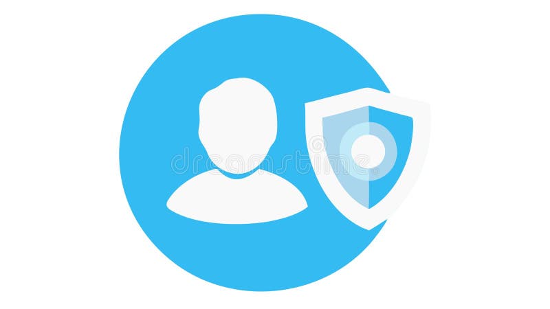 User Security Icon: Profile Protection Account Safety Symbol, vector design Generative AI royalty free illustration