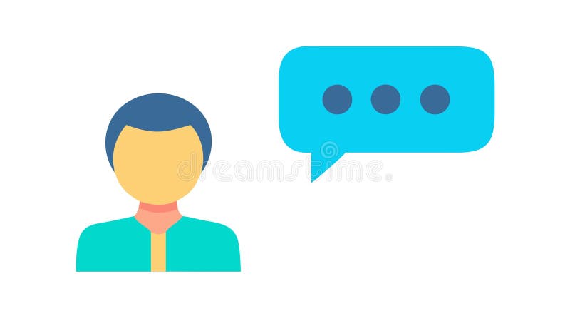 User Speech Bubble Icon, Communication Profile Symbol, vector design Generative AI stock illustration
