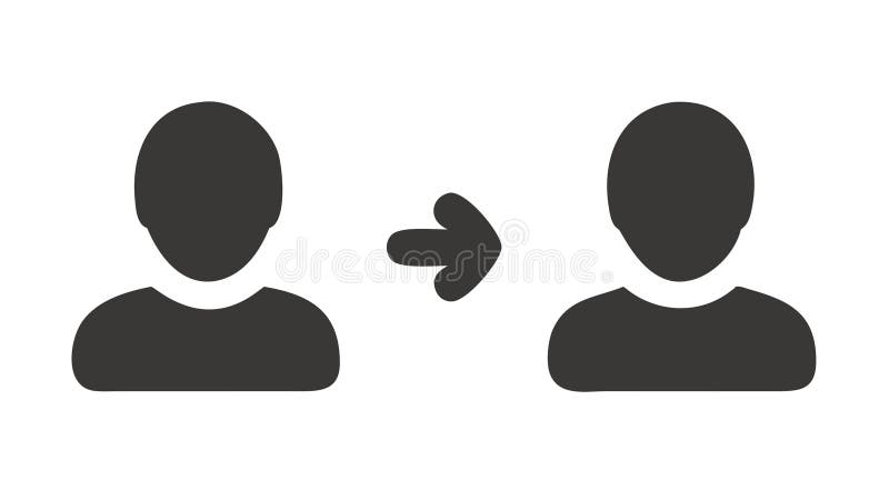 User transfer icon, profile migration account change graphic , vector design Generative AI stock illustration