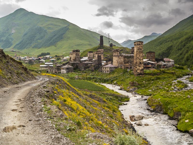 Ushguli village. Europe, Caucasus, Georgia.