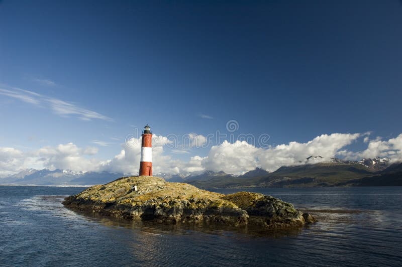 Ushuaia del faro fotografia stock libera da diritti Ushuaia del faro fotografia stock libera da diritti