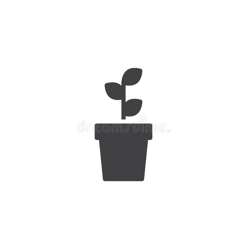 Plant in pot vector icon. filled flat sign for mobile concept and web design. Potted plant with leaves simple solid icon. Symbol, logo illustration. Pixel perfect vector graphics. Plant in pot vector icon. filled flat sign for mobile concept and web design. Potted plant with leaves simple solid icon. Symbol, logo illustration. Pixel perfect vector graphics