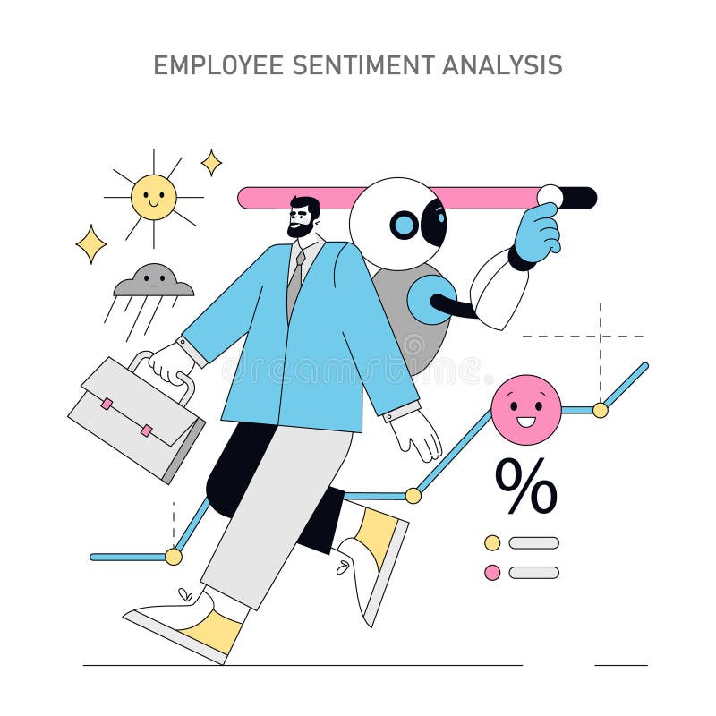 Using AI for Human Resources vector illustration