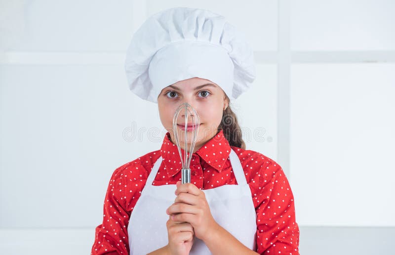 Using Beater for Cooking. Culinary School. Traditional Cuisine. Kid