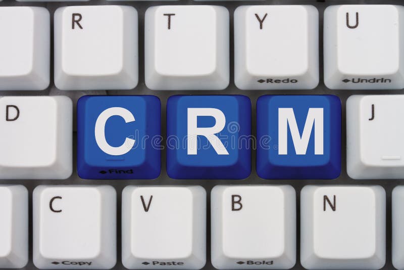 Using CRM software royalty free stock photo