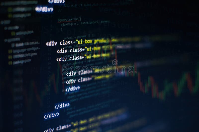 Uso del CSS, del Javascript y del HTML Supervise el primer del c?digo fuente de la funci?n Fondo abstracto de la tecnolog?a de la imagenes de archivo Uso del CSS, del Javascript y del HTML Supervise el primer del c?digo fuente de la funci?n Fondo abstracto de la tecnolog?a de la imagenes de archivo