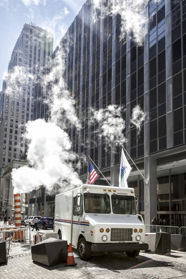 USPS Mail Delivery Trucks with Logo in Edison, NJ USA. Editorial Photo