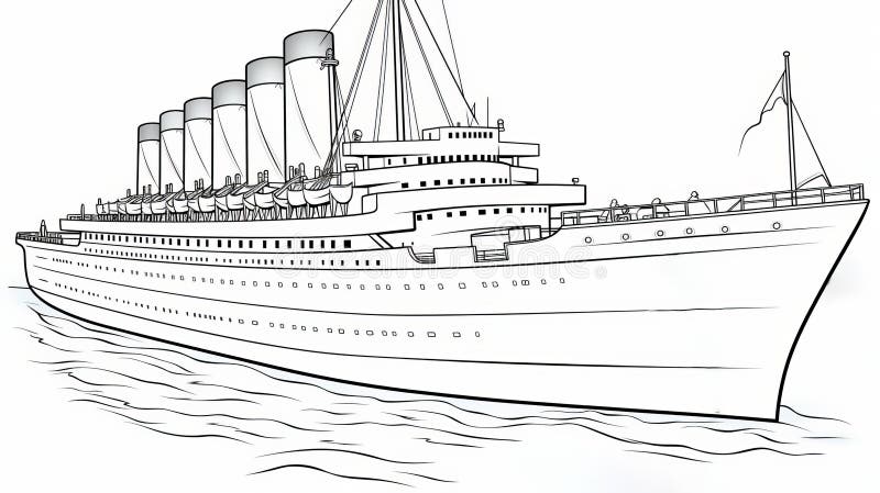 sketch of ship titanic vector Stock Vector Image  Art  Alamy