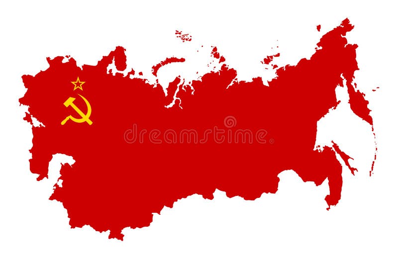 USSR Map silhouette stock vector. Illustration of communist - 81978572