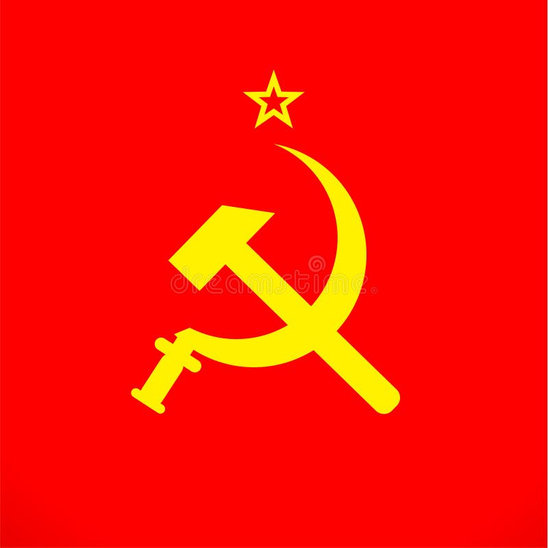 USSR - CCCP Symbol, Hammer and Sickle Stock Illustration - Illustration ...