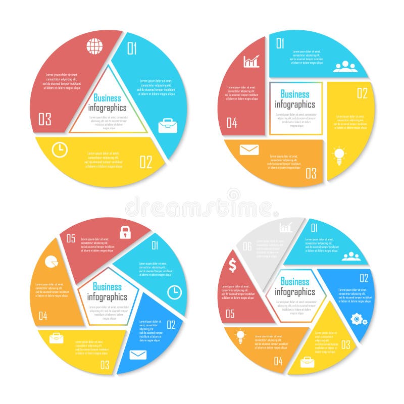 Ustawia szablon dla okręgu diagrama, opcj, sieć projekta, wykresu i round infographic, royalty ilustracja Ustawia szablon dla okręgu diagrama, opcj, sieć projekta, wykresu i round infographic, royalty ilustracja