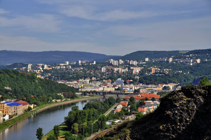 Usti nad Labem, república checa imagem de stock Usti nad Labem, república checa imagem de stock
