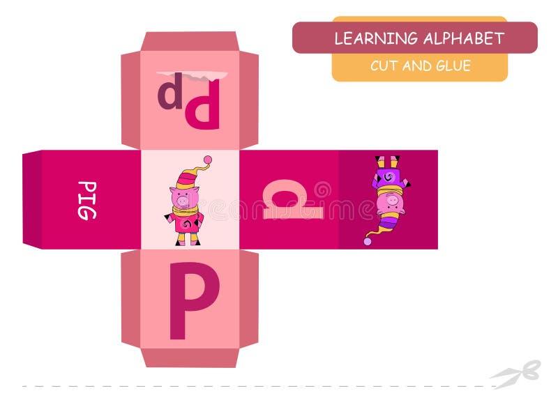 Ut Del De D Y Pegar El Cubo Letra S Juego Educativo Para Los Ni Os A Z Lindo Del Alfabeto Del Parque Zool Gico En El Vector Par Ilustracion Del Vector Ilustracion De