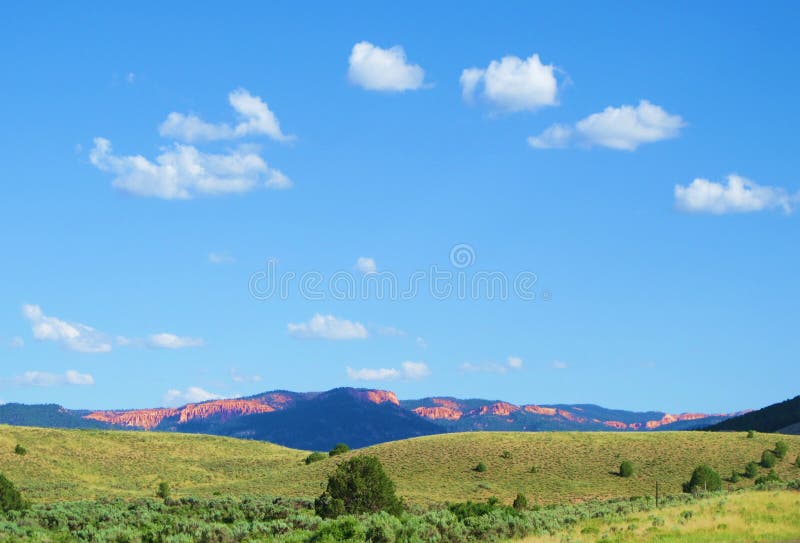 Utah Landscape Framed by Clouds Stock Photo Image of prairie, fields