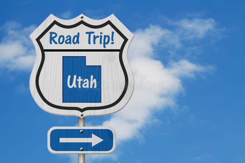 Utah Road Trip Highway Sign Stock Image Image of united, sign 138366547