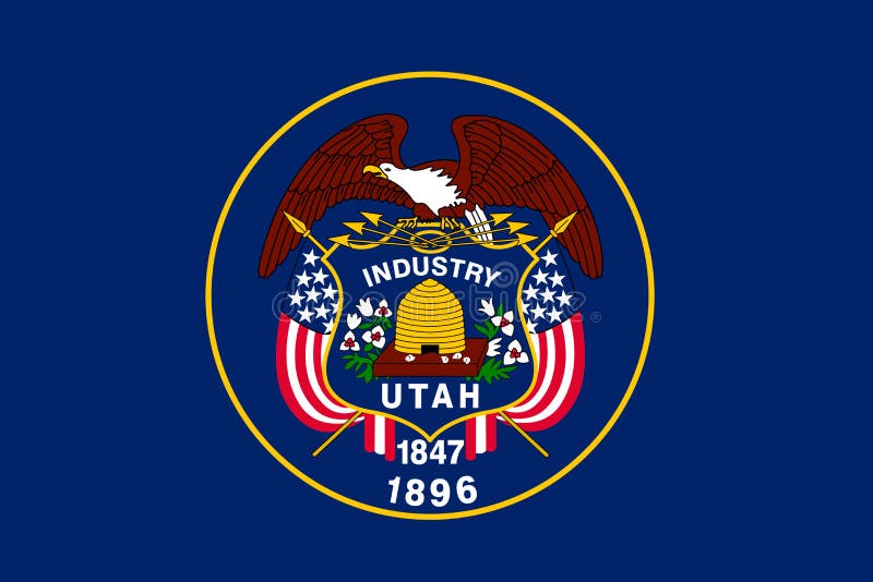 Utah state flag stock illustration. Illustration of america 136314624
