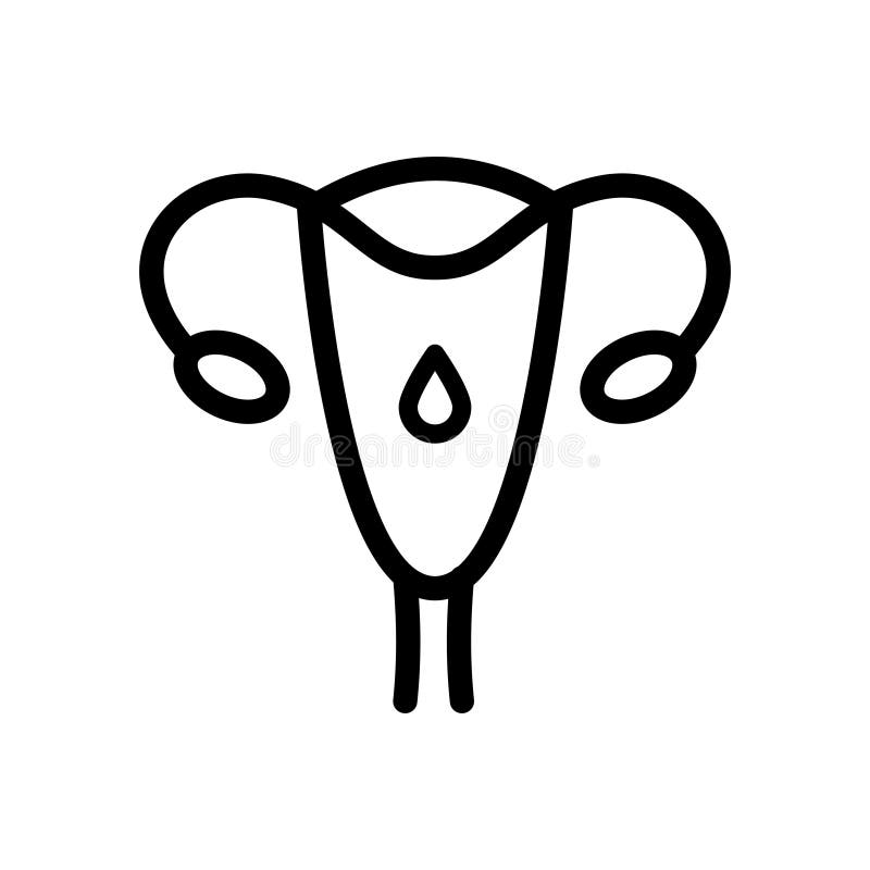 Uterus outline icon stock vector. Illustration of female - 239673006
