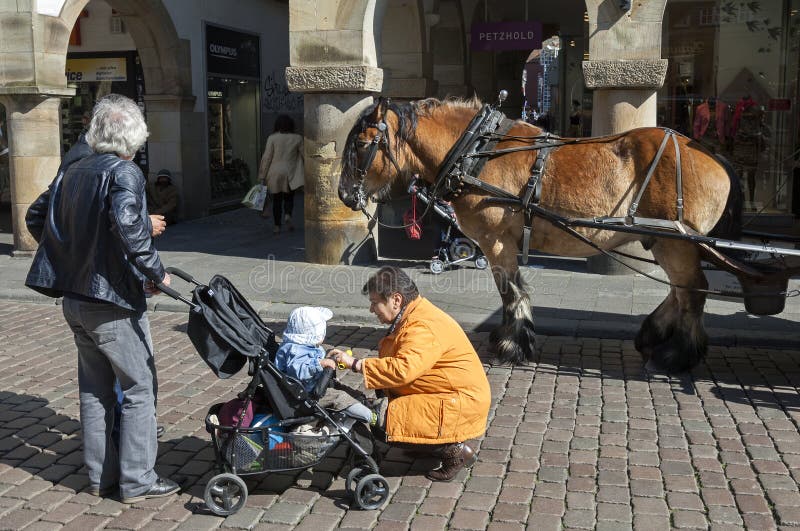 Utflyktmorföräldrar med barnbarnet som att bry sig åldring arkivfoto Utflyktmorföräldrar med barnbarnet som att bry sig åldring arkivfoto