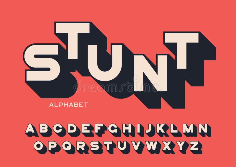 Utformade Sans Serif satte en klocka på bokstäver med lång skugga alfabetelement som scrapbooking vektorn royaltyfri illustrationer Utformade Sans Serif satte en klocka på bokstäver med lång skugga alfabetelement som scrapbooking vektorn royaltyfri illustrationer