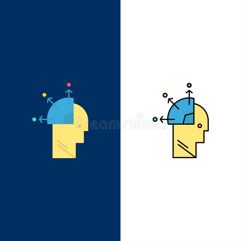 Utilisateur, homme, esprit programmant, Art Icons L'appartement et la ligne icône remplie ont placé le fond bleu de vecteur illustration de vecteur Utilisateur, homme, esprit programmant, Art Icons L'appartement et la ligne icône remplie ont placé le fond bleu de vecteur illustration de vecteur