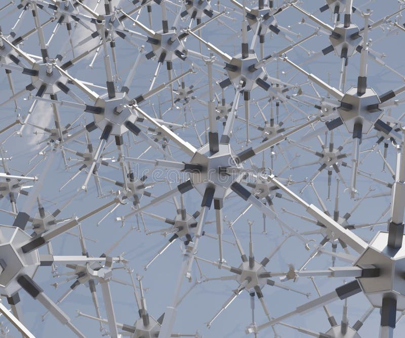 Utility fog also referred to as foglets array to the sky royalty free illustration