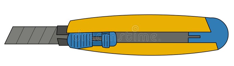 Giallo utilità coltello, una illustrazione vettoriale.