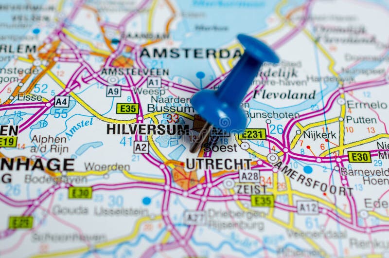 Utrecht en mapa imagen de archivo. Imagen de puerto - 122545313