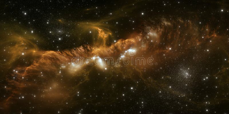 Utrymmebakgrund med den glödande nebulosan och stjärnor royaltyfri illustrationer