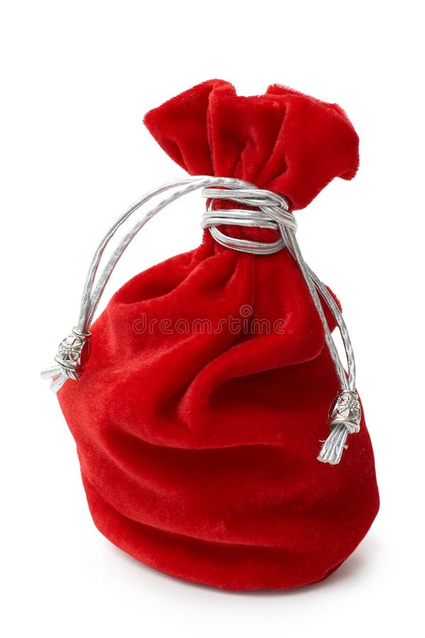 Red fancy bag isolated on white. Red fancy bag isolated on white