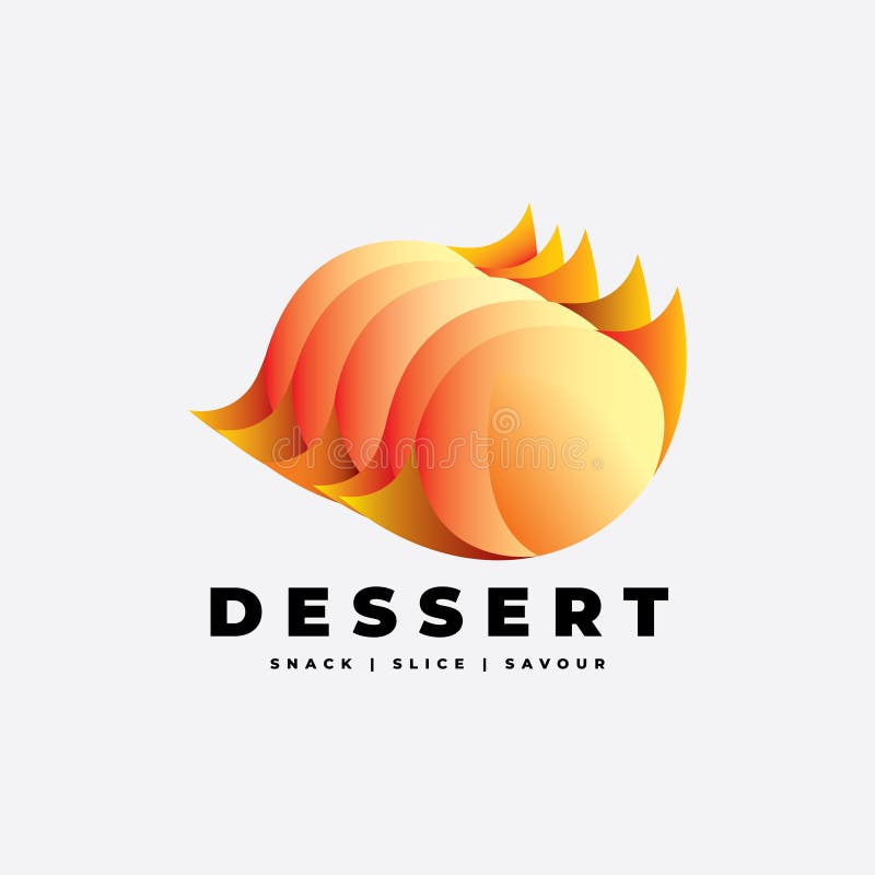 Utsökt logotyp för kulinarisk dessert vektor illustrationer