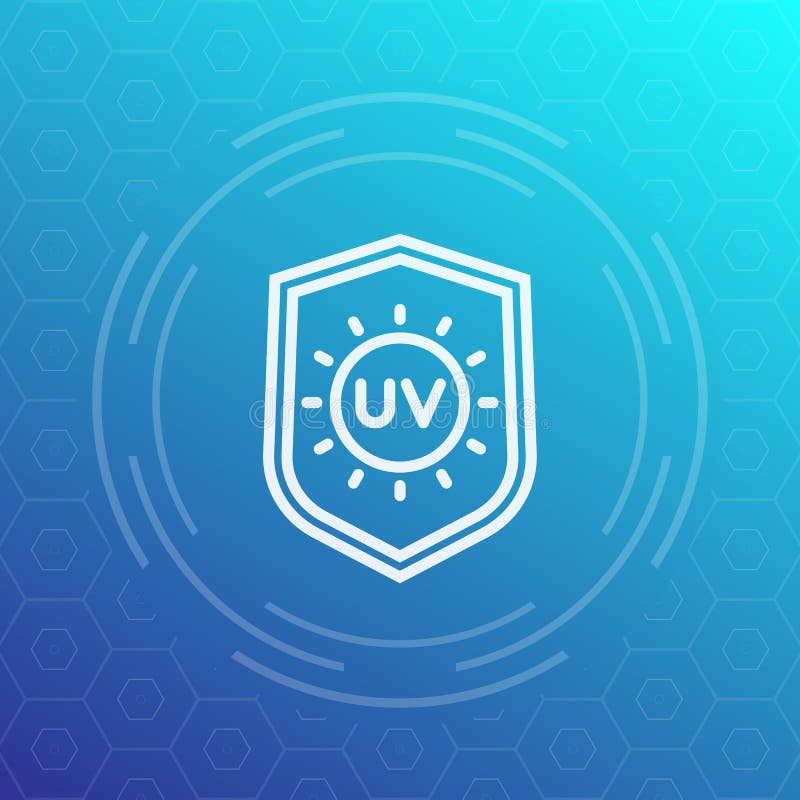 UV Protection Line Icon, Vector Symbol Stock Vector Illustration of