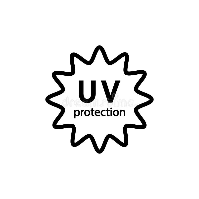 UV Protection Sign. Sun Rays Sign Stock Illustration - Illustration of ...
