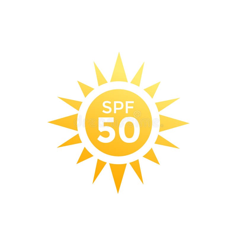 UV, sun protection SPF 50 vector icon on white