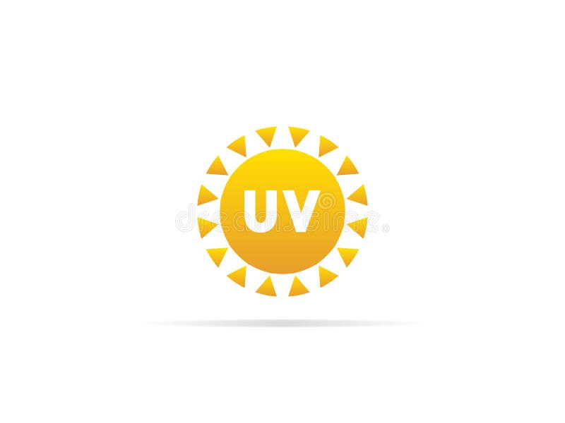 UV utstrålningssymbol som är ultraviolett med sollogosymbol också vektor för coreldrawillustration royaltyfri illustrationer UV utstrålningssymbol som är ultraviolett med sollogosymbol också vektor för coreldrawillustration royaltyfri illustrationer
