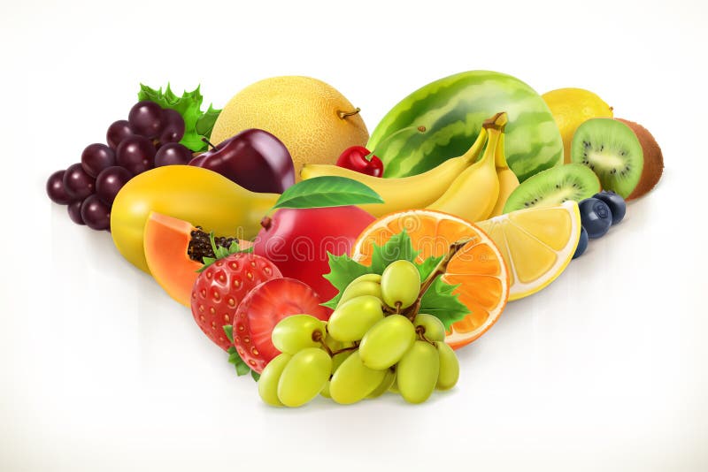 Uva e frutti succosi, illustrazione di vettore royalty illustrazione gratis Uva e frutti succosi, illustrazione di vettore royalty illustrazione gratis
