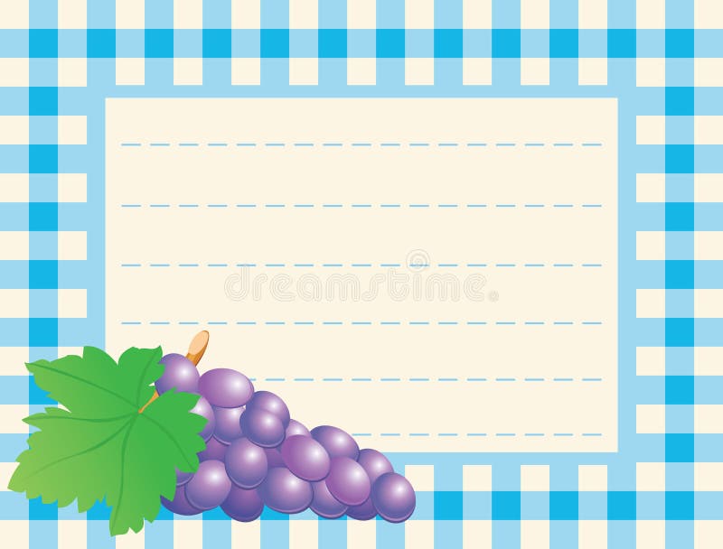 Uva vermelha no fundo chequered ilustração stock Uva vermelha no fundo chequered ilustração stock
